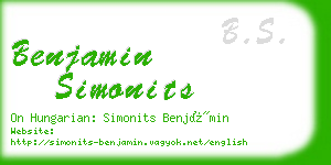 benjamin simonits business card